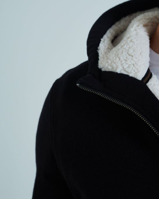 ディーゼルブルー シェルパライニング ジップブラック