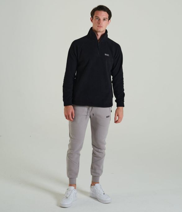 トロイの木馬フリース ハーフジップ ニュー ディーゼル ブラック