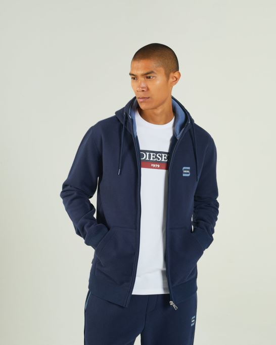 ディーゼル ハーヴェイ ジッパー ネイビー ブレザー