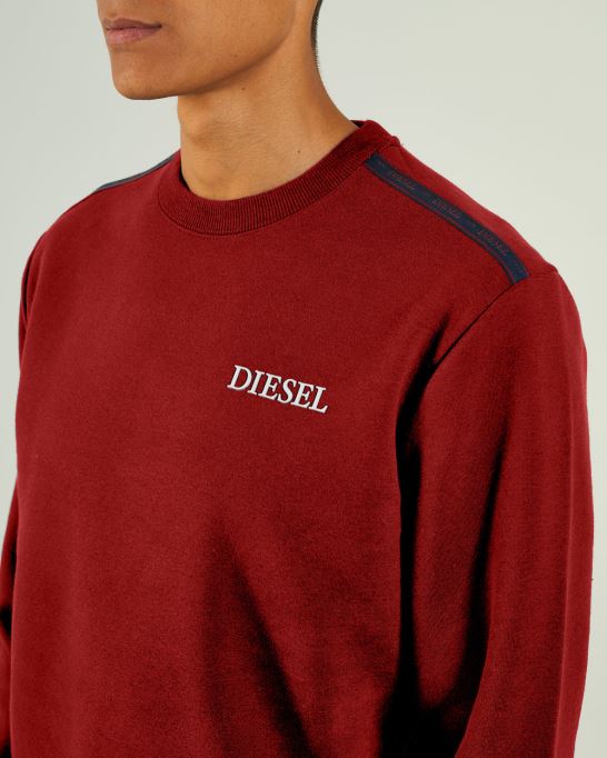 ディーゼル ハーディング スウェットシャツ レッド ダリア