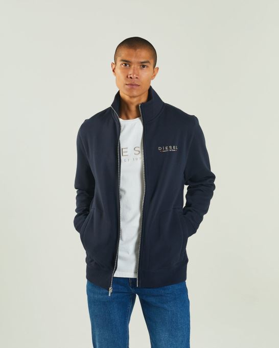 ディーゼル ファヌッチ フルジップ スペース ネイビー