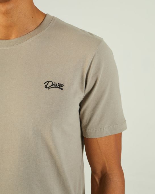 ディーゼル ベーシック スコット オー ネック ティー ロック ビスケット ベージュ