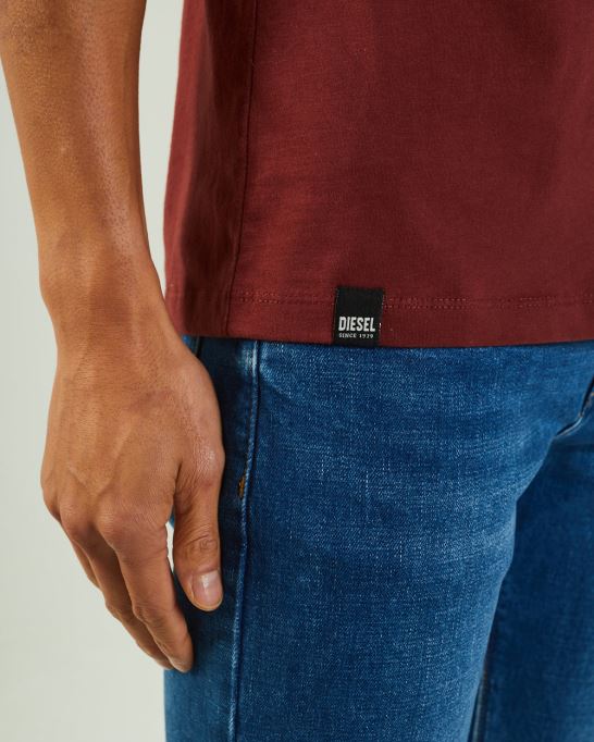 ベーシックなスコット・オー・ネック・ティー・ヴィンヤード・ディーゼル・ワイン