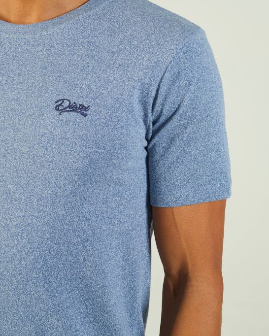 ディーゼルベーシックマットオーネック マウンテンブルー