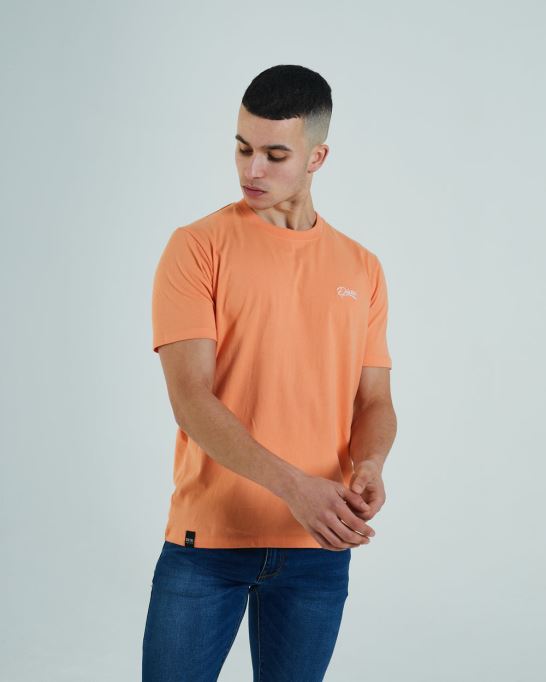 ディーゼル ベーシック スコット オー ネック ティー コスミック コーラル オレンジ