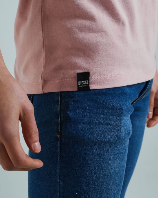 ディーゼル ベーシック スコット オネック ティー チェリーピンク