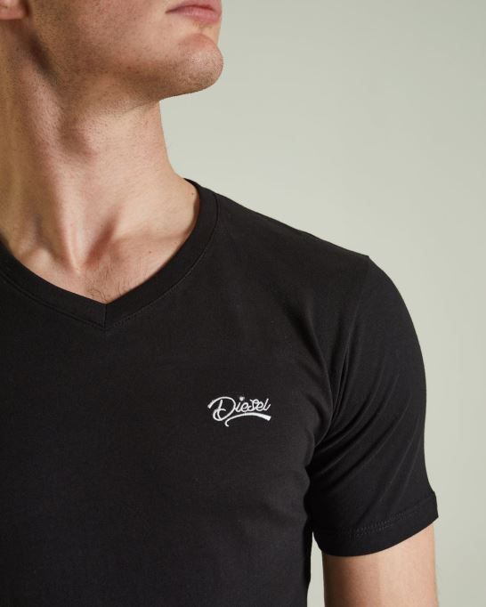 ディーゼル ベーシック スコット Vネック Tシャツ ブラック