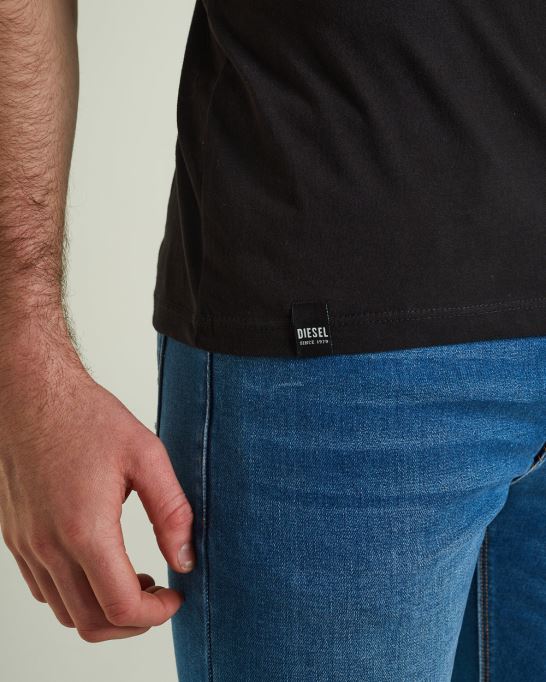 ディーゼル ベーシック スコット Vネック Tシャツ ブラック