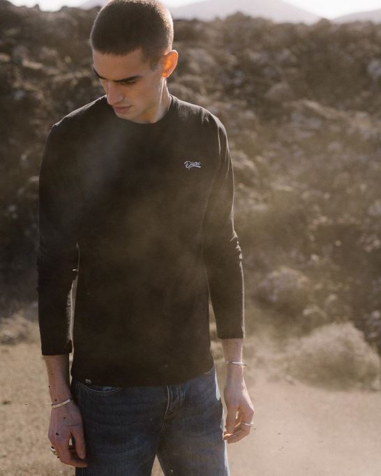 ディーゼル ベーシック スコット L/s ティー ブラック