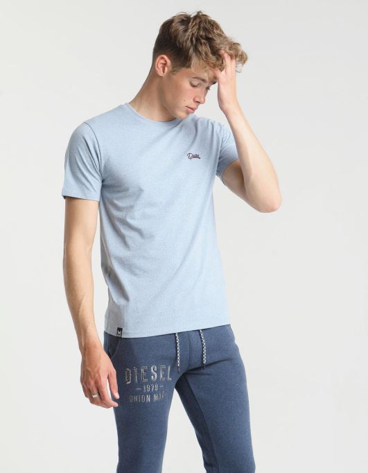 ベーシックマット オーネックティー カシミール ブルーディーゼル