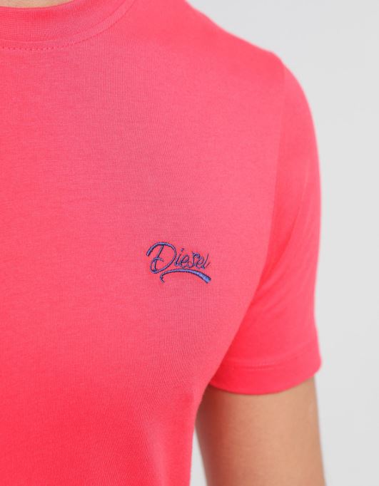 レッド ディーゼル ベーシック スコット オ ネック ティー ポインセチア