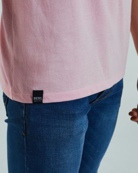 ベーシックマットオーネックシャツ カメオピンク ディーゼル