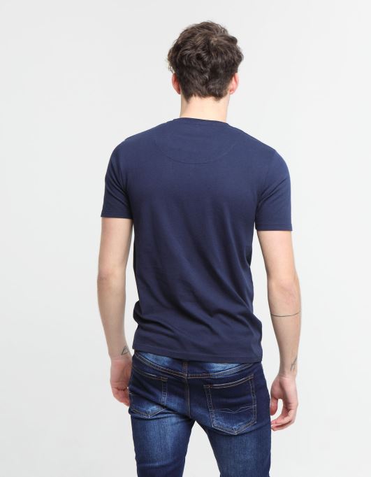 ディーゼルシャツ ベーシック スコット Vネック T ネイビー アイリス