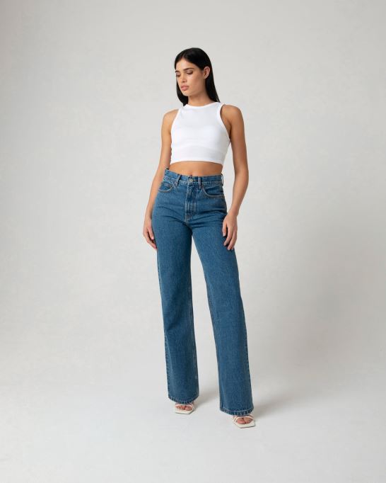 ディーゼルキャラ ワイドレッグ ダークブルー