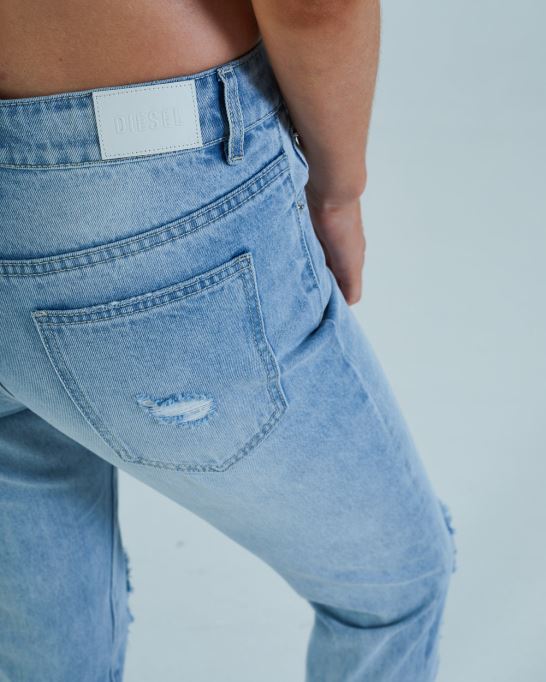 ディーゼル フローリー ママ ジャン ヴィンテージ ライトブルー