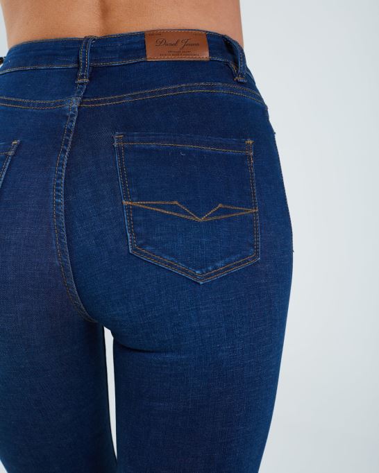 ディーゼル ジュリアナ ハイライズ スキニー ミッド ミディアム ブルー