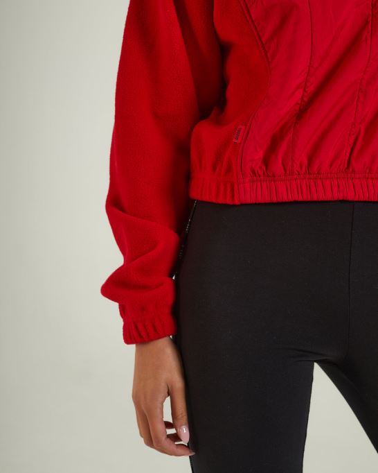 ジャックリン フリース ハーフジップ タンゴ レッド ディーゼル