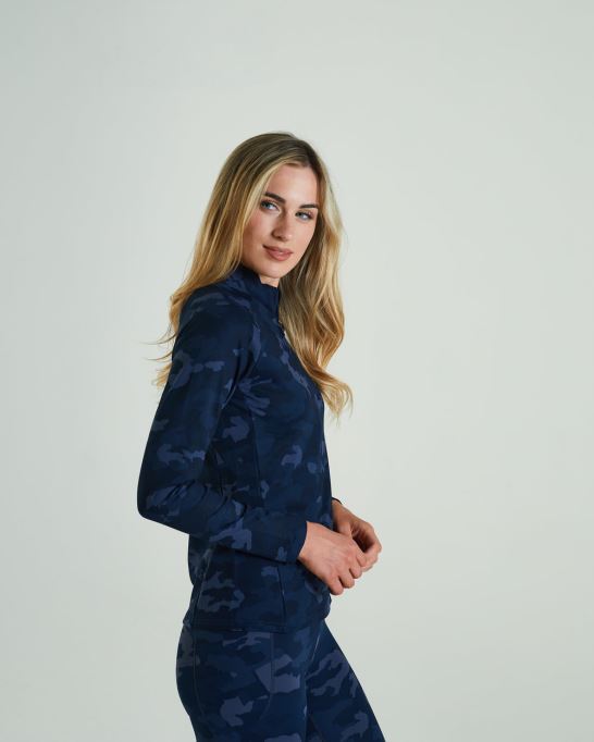 アンワインド ハーフジップ ミッドナイト カモ ディーゼル ネイビー