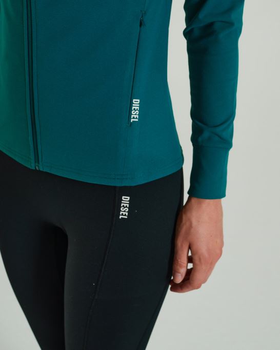 ディーゼル エンパワーメント ジッパー ティール グリーン グリーン