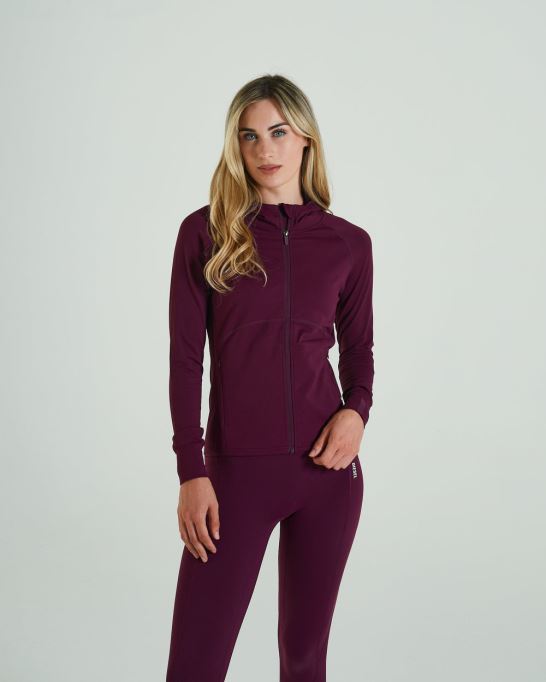 ディーゼル率直なフード ジッパー グレープ パープル