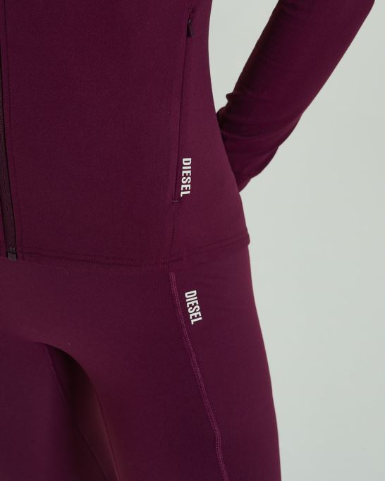 ディーゼル率直なフード ジッパー グレープ パープル