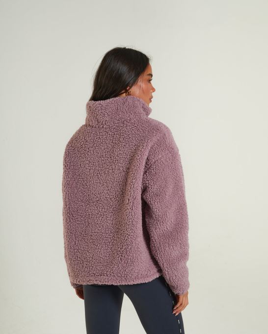 カイリー フリース ハーフジップ ローズ パープル ディーゼル ピンク