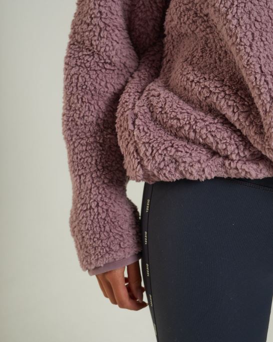 カイリー フリース ハーフジップ ローズ パープル ディーゼル ピンク