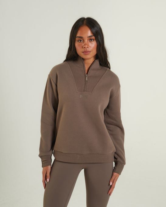 ブラウン ディーゼル エンジェル ハーフジップ トープ