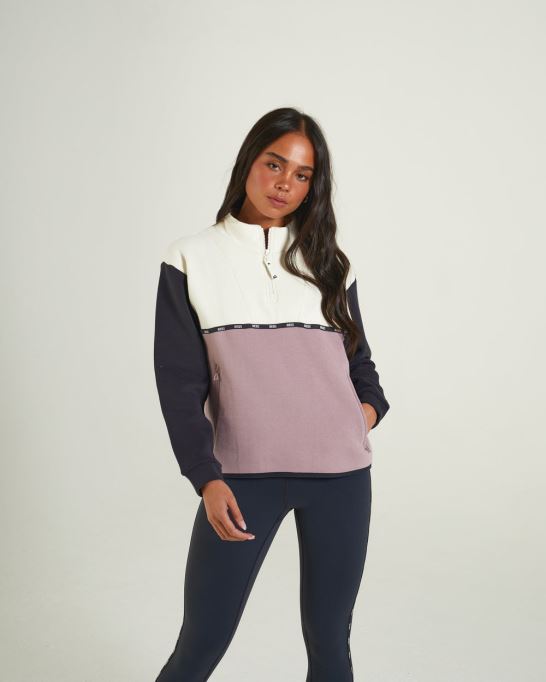 Marta ハーフジップ マルチディーゼルピンク