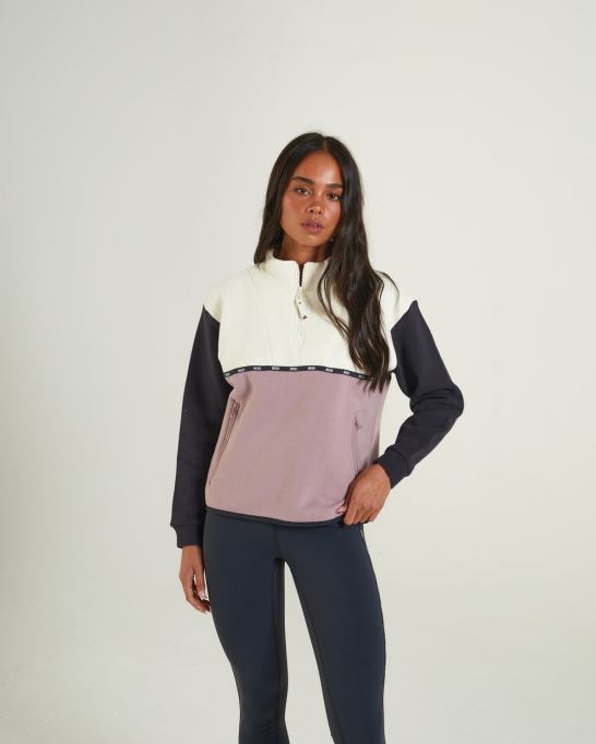 Marta ハーフジップ マルチディーゼルピンク