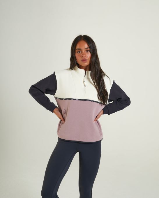 Marta ハーフジップ マルチディーゼルピンク