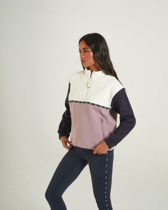 Marta ハーフジップ マルチディーゼルピンク