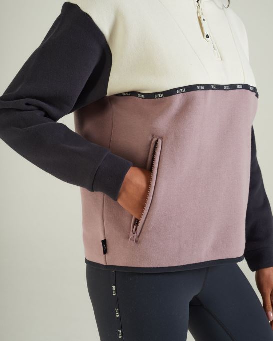 Marta ハーフジップ マルチディーゼルピンク