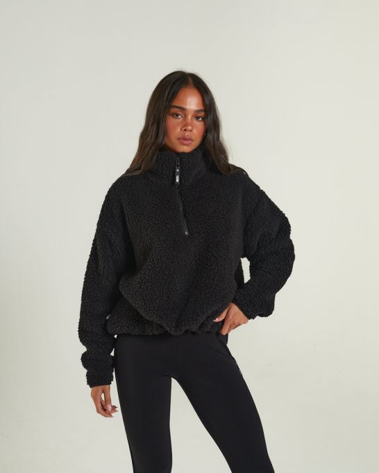 ディーゼル カイリー フリース ハーフジップ ブラック