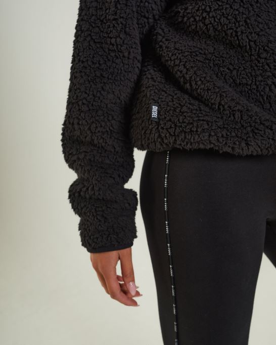 ディーゼル カイリー フリース ハーフジップ ブラック