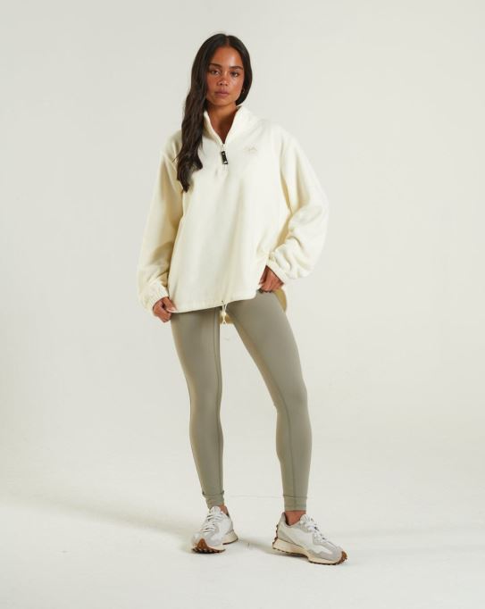 ハーレー フリース ハーフジップ クリーム ディーゼル アイボリー