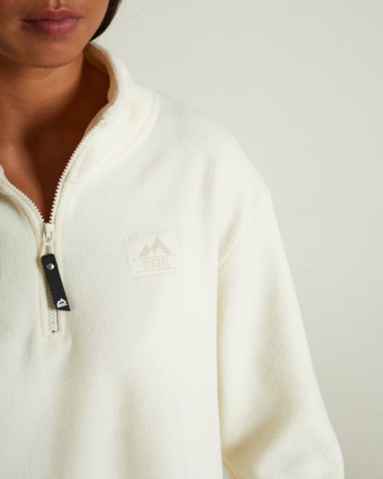 ハーレー フリース ハーフジップ クリーム ディーゼル アイボリー