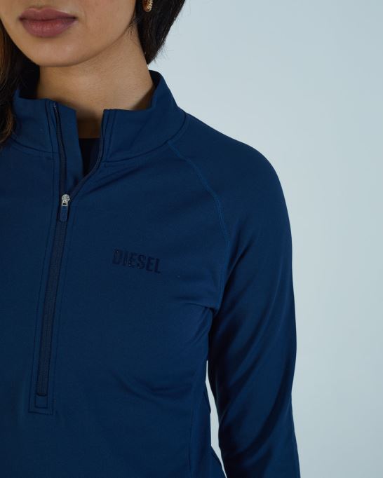 ディーゼル テア ハーフジッパー ピーコック ネイビー