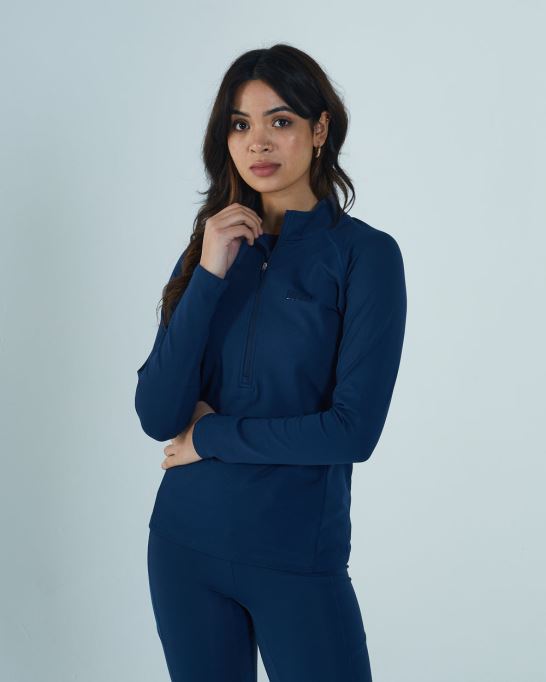 ディーゼル テア ハーフジッパー ピーコック ネイビー