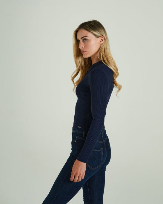 ロズリンニット ネイビー ブルー ディーゼル