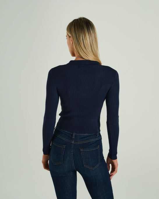 ロズリンニット ネイビー ブルー ディーゼル