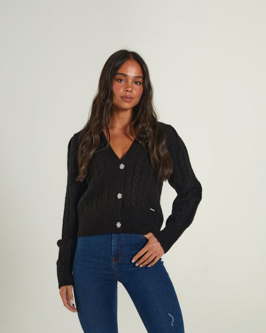 ディーゼル アブラ カーディガン ブラック