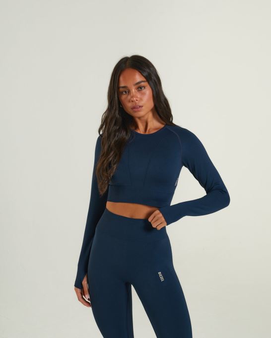 ディーゼル ハーモニー Ls トップ ブルー ネイビー