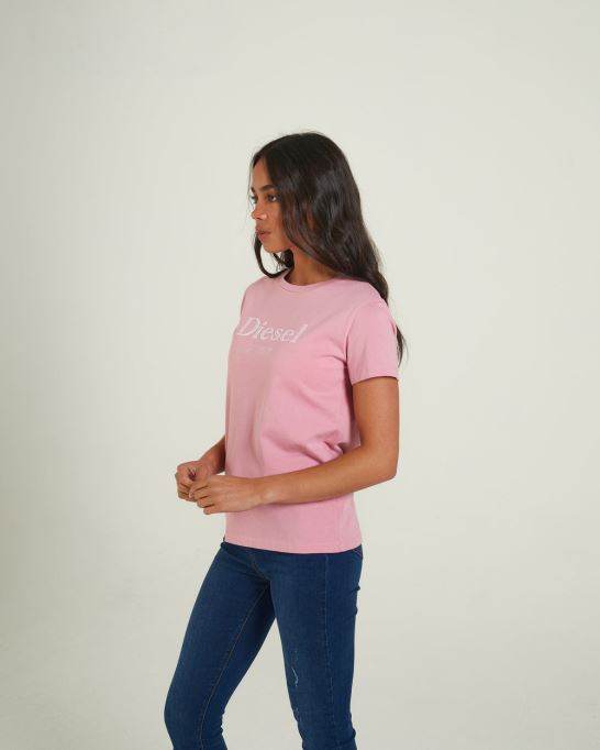 ディーゼル アリシア Tシャツ ポリニャック ピンク