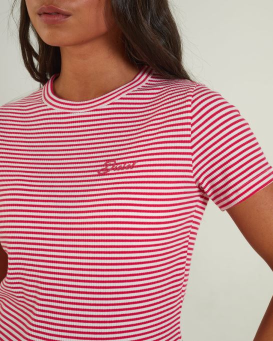 ディーゼルエメリンtシャツ軽薄フューシャピンク