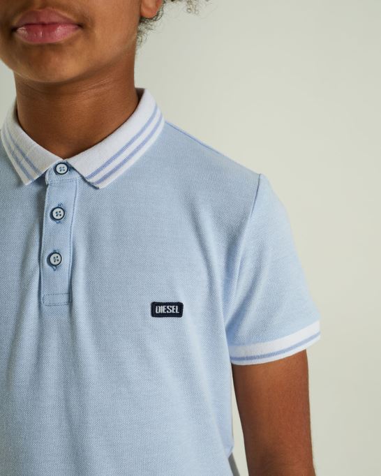 ブラック フレッド バーズ アイ ポロ スカイブルー ディーゼル