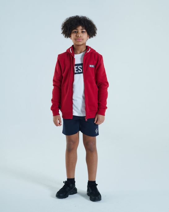 ヘイワード ジッパー レッド ディーゼル グレー