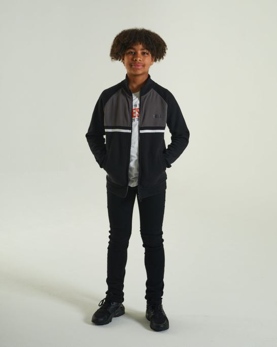 ディーゼル ラーキン ジップスルー ブラック レッド