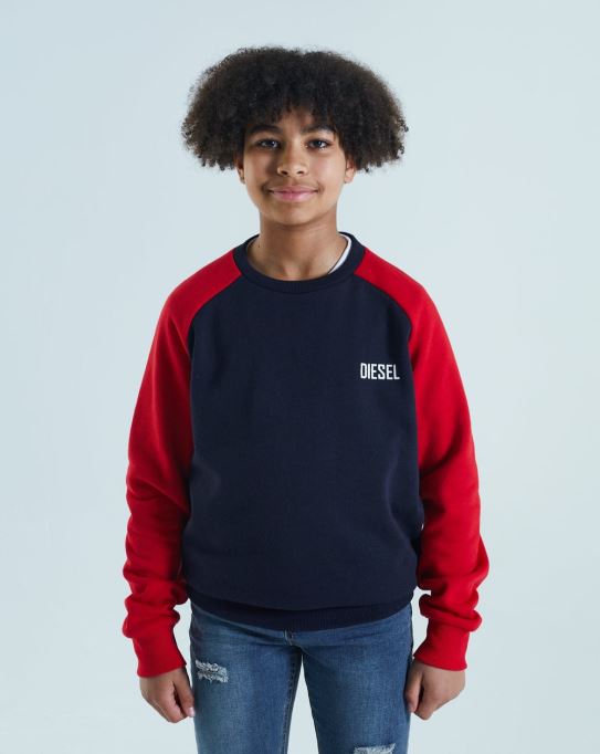 アーヴィング セーター ネイビー/レッド ディーゼル グレー