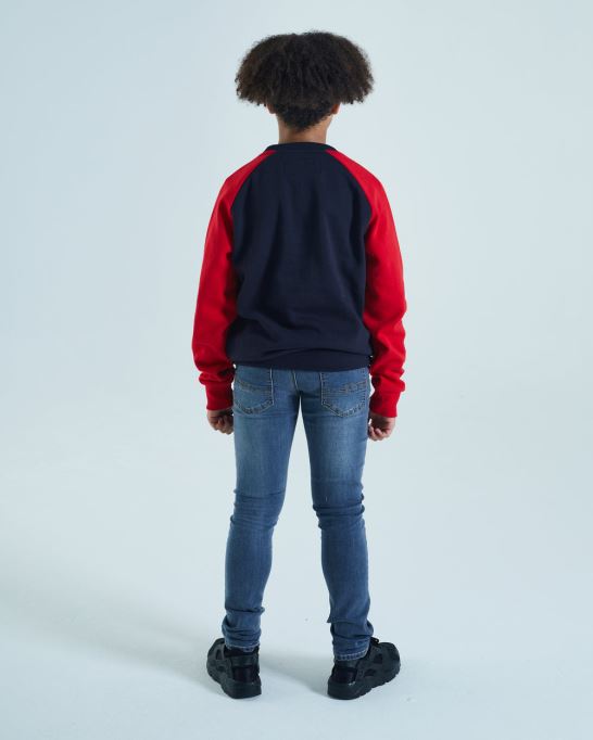 アーヴィング セーター ネイビー/レッド ディーゼル グレー